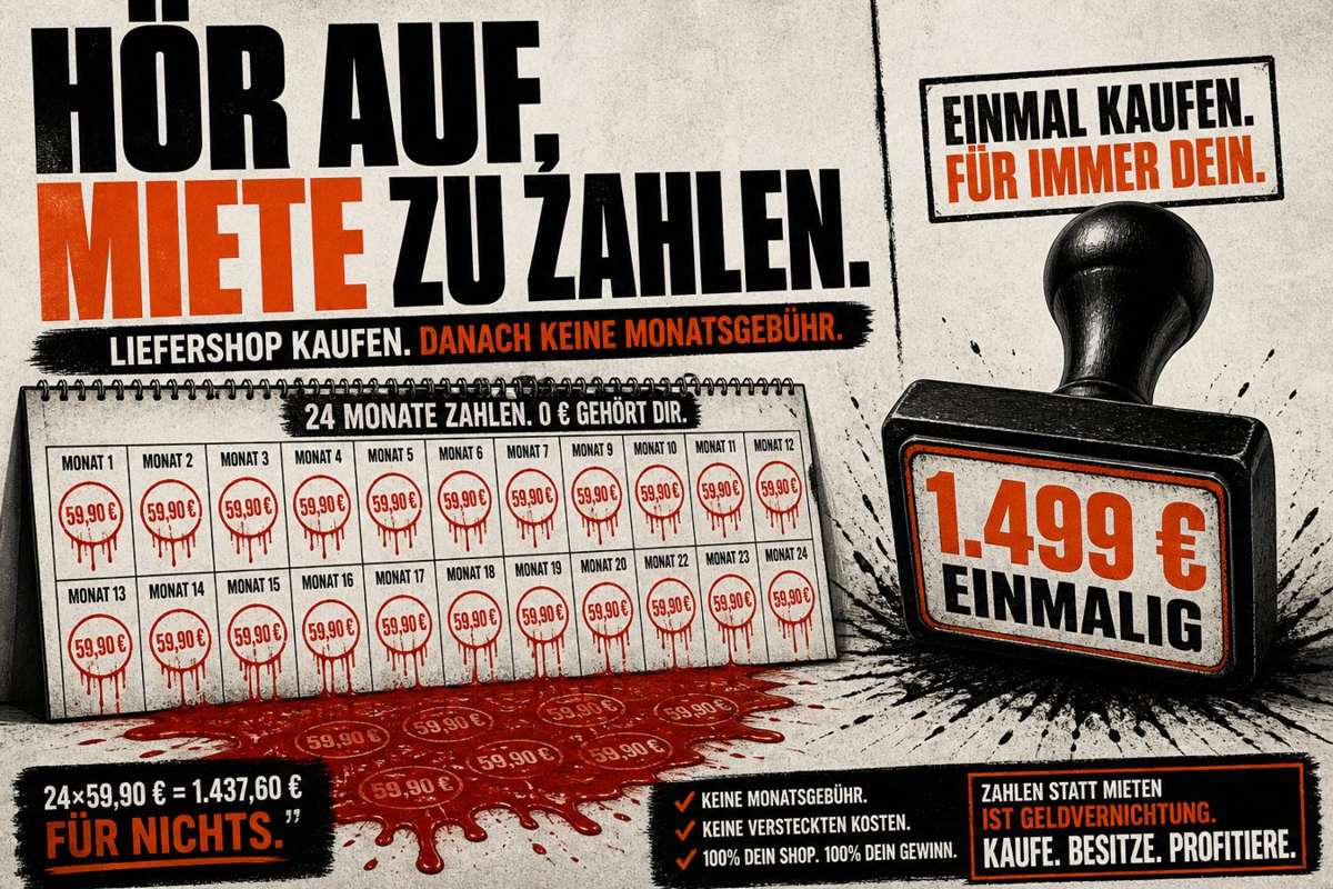 Liefershop kaufen einmalig 1.499 Euro statt 24 Monate Miete